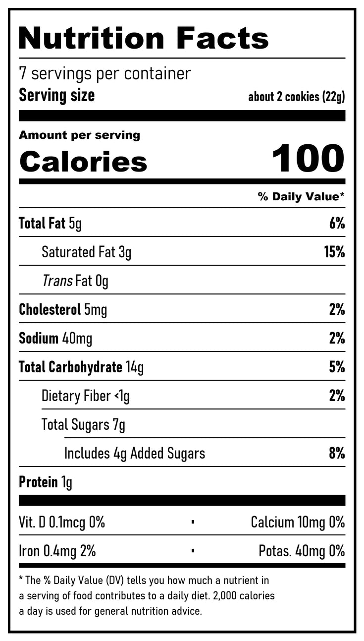 Black Beauty Nutrition Facts label