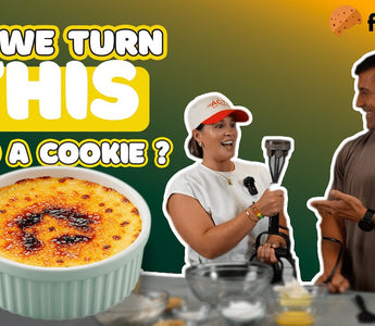 Crème Brûlée Cookies with Torched Sugar Topping and Pudding Core