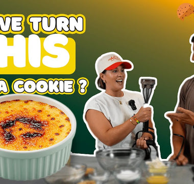 Crème Brûlée Cookies with Torched Sugar Topping and Pudding Core