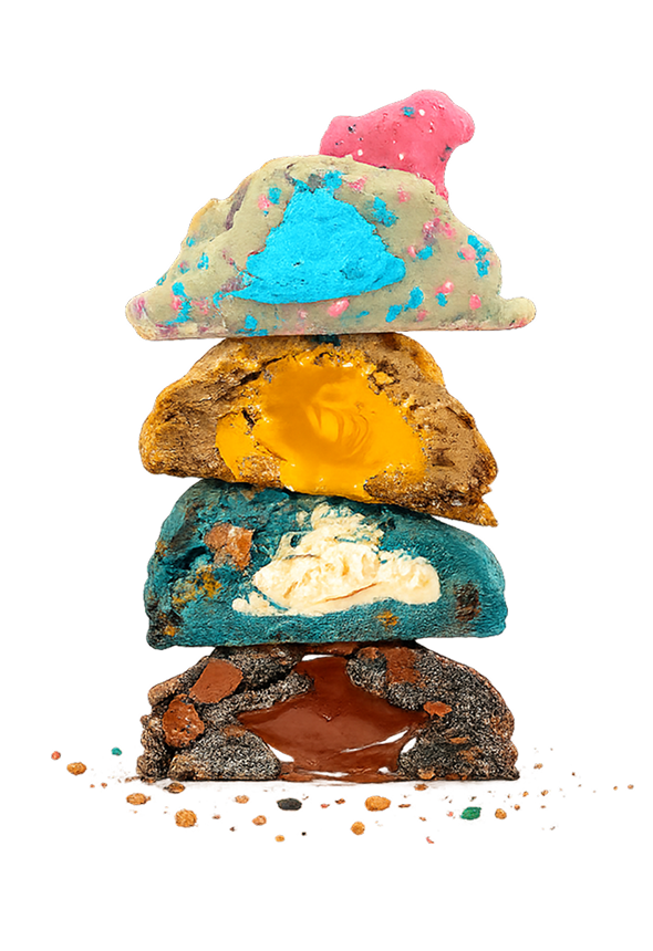 Stack of gourmet cookies