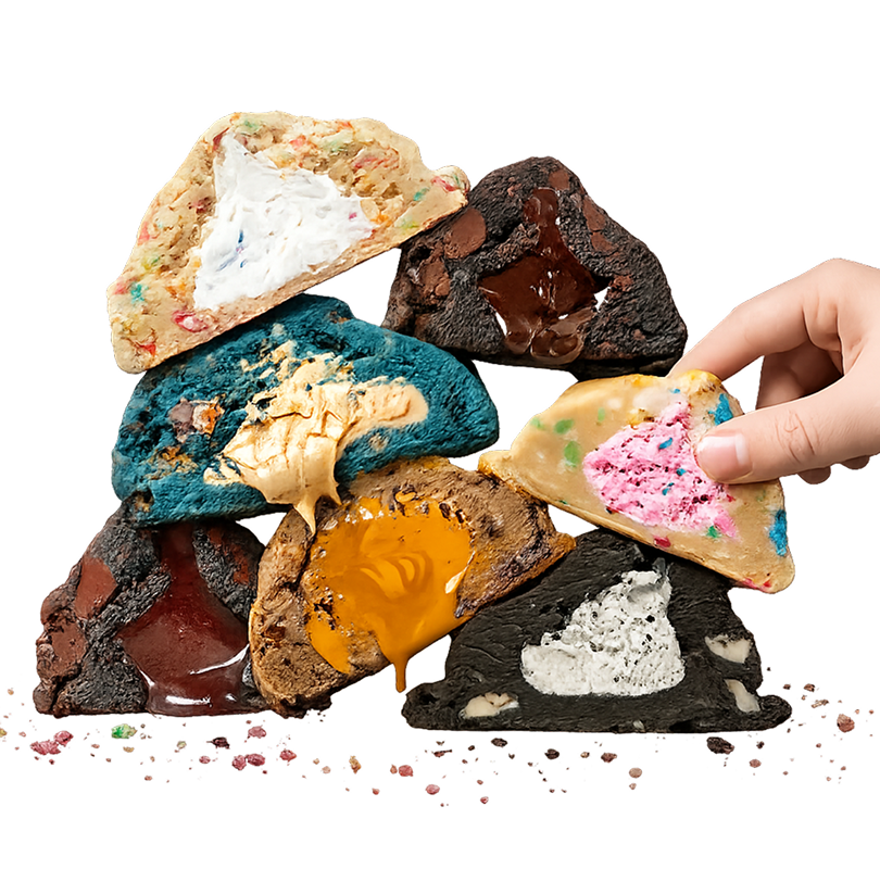 Stack of gourmet cookies