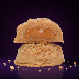 Fat & Weird Cookie's Lettie Doughkie - Cookie Butter Stuffed Cookie with Glazed Donut Chunks and rich Center