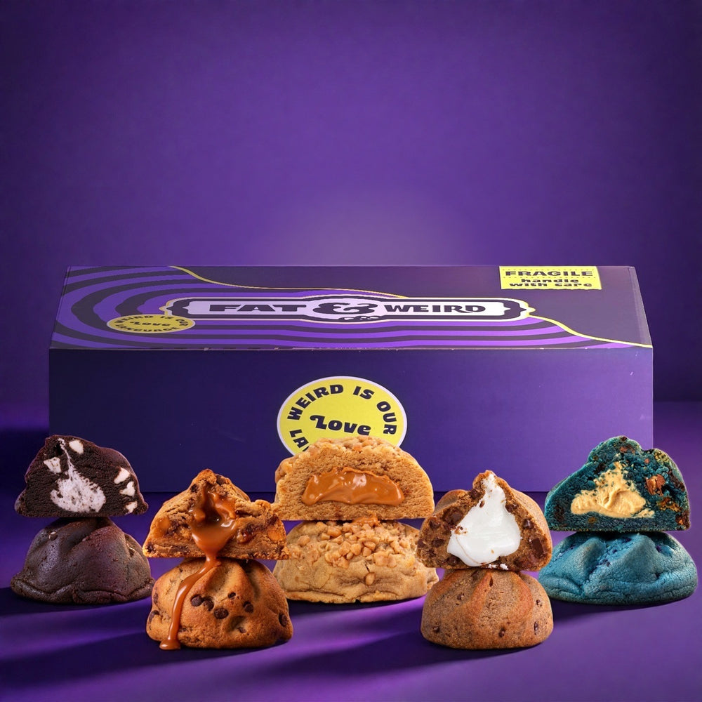 Cut-open stuffed cookie assortment