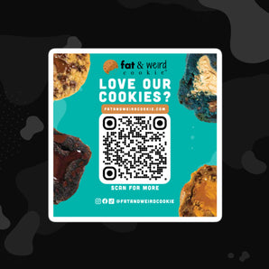Love Our Cookies Sticker - Blue Background