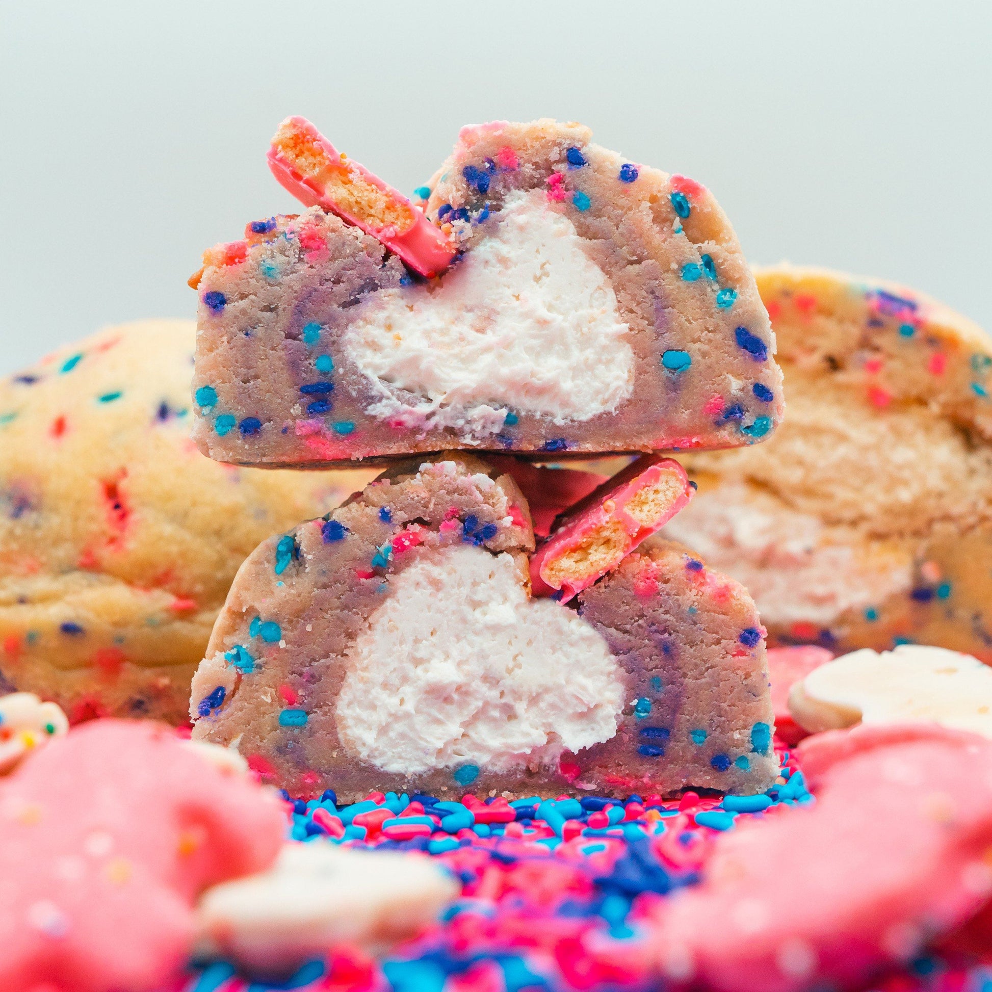 The Party Animal Almond sugar cookie with animal crackers and vanilla frosting 